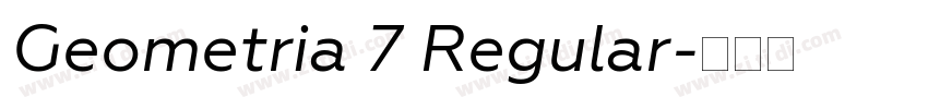 Geometria 7 Regular字体转换
